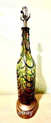 Vintage Archimede Seguso Murano Glass Lamp Italian Venetian Art Glass Swirl 28