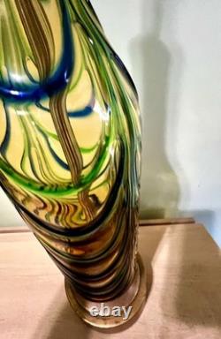 Vintage Archimede Seguso Murano Glass Lamp Italian Venetian Art Glass Swirl 28