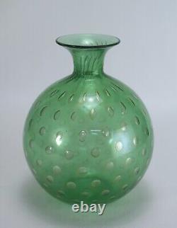 Vintage Archimede Seguso Murano Glass Vase Bullicante