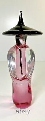 Vintage Archimede Seguso Murano Italy Red and Black China Man