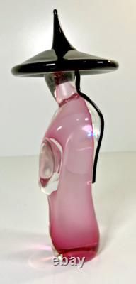 Vintage Archimede Seguso Murano Italy Red and Black China Man