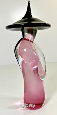 Vintage Archimede Seguso Murano Italy Red and Black China Man