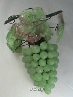 Vintage Art Nouveau Murano Czech Glass Grape Cluster Fruit Figural Chandelier G1