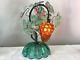 Vintage Art Nouveau Murano Glass Grape Cluster Fruit Figural Lamp