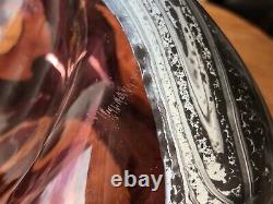 Vintage Art glass Vase Murano Style sculpture vase Opalescent Blown Glass