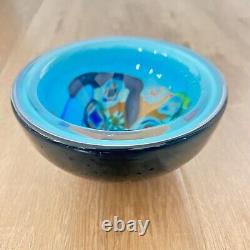 Vintage Arte Murano ICET Millefiori Italian Art Glass Bowl Satin Dish Handmade