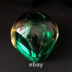 Vintage Ashtray Glass Murano Green Italy Rare Collectible