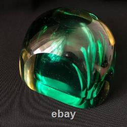 Vintage Ashtray Glass Murano Green Italy Rare Collectible
