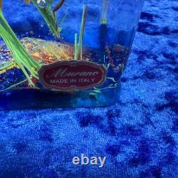 Vintage Authentic Murano Glass Fish Aquarium 3 Cube, Handcrafted Made in Italy