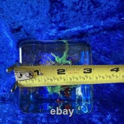 Vintage Authentic Murano Glass Fish Aquarium 3 Cube, Handcrafted Made in Italy