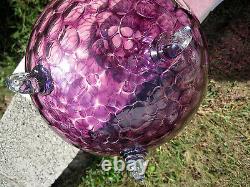 Vintage Awesome Large Murano Purple Amethyst Coin Dot Spot Ball Vase
