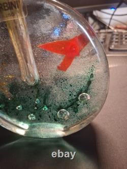 Vintage Barbini Murano Art Glass Aquarium Block