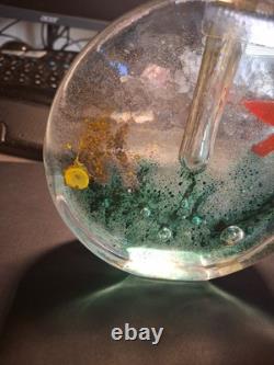Vintage Barbini Murano Art Glass Aquarium Block