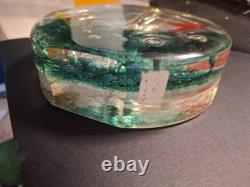 Vintage Barbini Murano Art Glass Aquarium Block