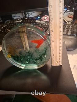 Vintage Barbini Murano Art Glass Aquarium Block