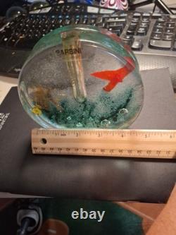 Vintage Barbini Murano Art Glass Aquarium Block