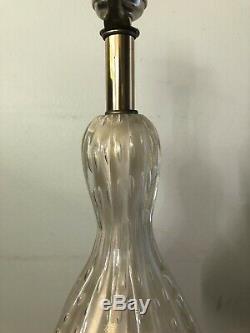 Vintage Barovier Marble Glass Table Lamp Murano Italy Italian