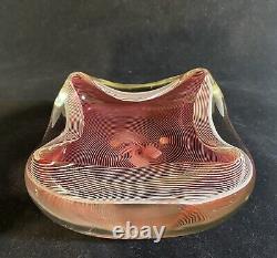 Vintage Barovier Toso Mezza filigrano bowl in Murano glass