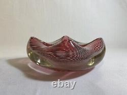 Vintage Barovier Toso Mezza filigrano bowl in Murano glass