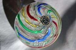 Vintage Beauty In Ribbons Fratelli Toso Murano Italian Art Glass Paperweight