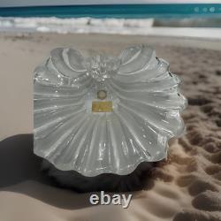 Vintage Blown Murano Glass Signed Cenedese Opalescent Clam Shell 1970s Genuine