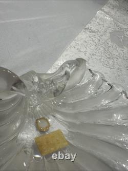 Vintage Blown Murano Glass Signed Cenedese Opalescent Clam Shell 1970s Genuine