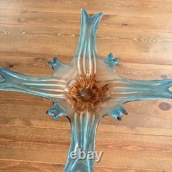Vintage Bowl in Blueb and Amber Murano Glass, 1960s