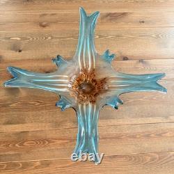Vintage Bowl in Blueb and Amber Murano Glass, 1960s