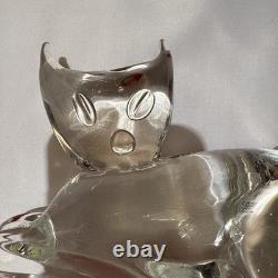 Vintage Cat MURANO Italy Vetri Di Murano Blown Glass CAT