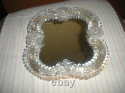 Vintage Clear Murano Glass Dresser Or Wall Mirror