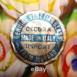 Vintage Decora Imports Murano Glass Millefiori Cruet