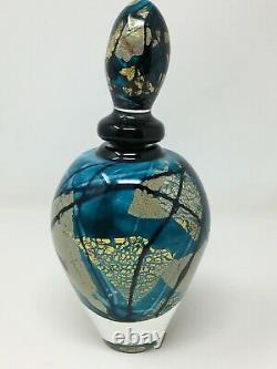 Vintage Flacon Parfum Murano Art Glass Copeaux d'Or Verrerie