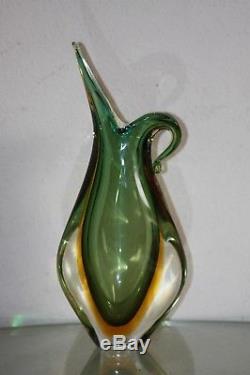 Vintage Flavio Poli Murano Glass Vase  Italian Italy Blinko Seguso Modern