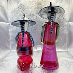 Vintage Formia Murano Glass Asian Male Female Figurines Made in Italy Set of 2