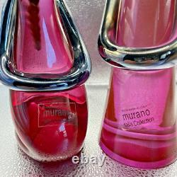 Vintage Formia Murano Glass Asian Male Female Figurines Made in Italy Set of 2