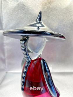 Vintage Formia Murano Glass Asian Male Female Figurines Made in Italy Set of 2