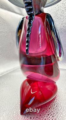Vintage Formia Murano Glass Asian Male Female Figurines Made in Italy Set of 2