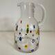 Vintage Fratelli Toso Murano Glass Pitcher Water Jug Millefiori Murrine Italy