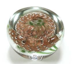 Vintage Fratelli Toso Murano Italian Art Glass Paperweight Millefiori Flowers