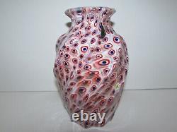 Vintage Fratelli Toso Murano Murrine Art Glass Vase 1009