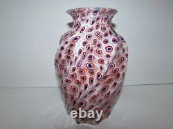 Vintage Fratelli Toso Murano Murrine Art Glass Vase 1009