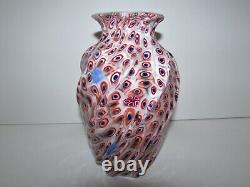 Vintage Fratelli Toso Murano Murrine Art Glass Vase 1009