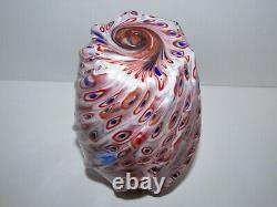 Vintage Fratelli Toso Murano Murrine Art Glass Vase 1009