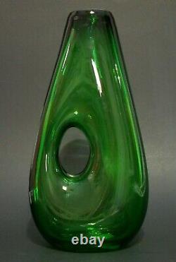 Vintage Fulvio Bianconi Murano Art Glass Forato Vase For Venini Labeled