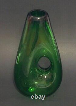 Vintage Fulvio Bianconi Murano Art Glass Forato Vase For Venini Labeled