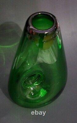 Vintage Fulvio Bianconi Murano Art Glass Forato Vase For Venini Labeled