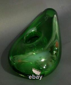 Vintage Fulvio Bianconi Murano Art Glass Forato Vase For Venini Labeled