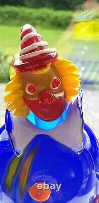 Vintage Genuine Venetian Murano Glass Clown collection 11 made in Italy rare