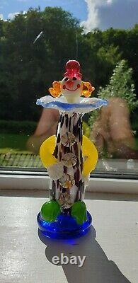 Vintage Genuine Venetian Murano Glass Clown collection 11 made in Italy rare