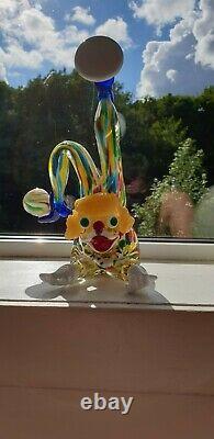 Vintage Genuine Venetian Murano Glass Clown collection 11 made in Italy rare